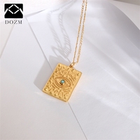 Collier pendentif plaqué or véritable avec motif numérique et style religieux pour accessoire de mode unisexe