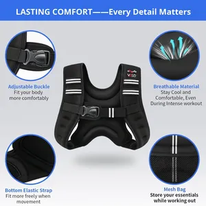 Reflektierende Neopren Umwelt freundliche Gewichts weste für Männer Frauen für das Gehen Kraft training Laufen Übung Joggen - Product Image 5