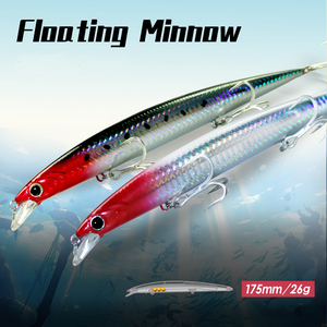 Stocké Wobbler 175mm 26g vairon dur leurre de pêche flottant méné leurre longue Distance coulé flottement <span class=keywords><strong>nageur</strong></span> - Product Image 6