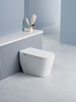 Ouverture automatique du couvercle Siphon haute puissance nettoyage télécommande céramique électronique automatique toilette avec mode de lavage pour les femmes