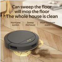Robot aspirateur intelligent 3 en 1 avec commande par application, aspiration de 3000 Pa, filtre HEPA, nettoyage efficace à sec et à humide pour la maison