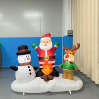 Décorations de jardin gonflables sur le thème de Noël, fabriquées en usine, avec logo, décorations gonflables sur le thème des dessins animés