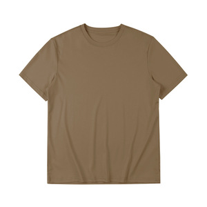 Camiseta informal de algodón mercerizado de alta calidad compatible con la impresión personalizada de su logotipo, Camiseta estampada de manga corta con cuello redondo - Product Image 5