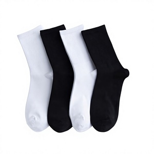 Zwow Blue Crew <b>Socks</b> with White Stripes Spandex/Nylon Material Breathable Thigh High Cycling <b>Socks</b> for Adults Autumn Season - Product Image 5