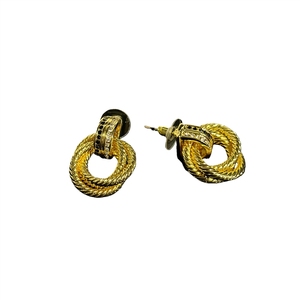 Ensemble collier et boucles d'oreilles en or de style européen et américain, bijoux sertis de diamants - Product Image 5