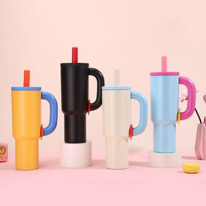 New Arrival 40oz Stainless Steel Vacuum Insulated Tumbler Large Capacity Outdoor Portable Travel <b>Straw</b> Cup Handle 6-12 Hours - Product Image 3