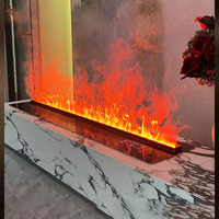 Çok Renkli LED Alev Efekti ile Elektrikli Şömine Modern Lüks Metal Konstrüksiyon Enerji Tasarruflu Çevre Dostu Tasarım