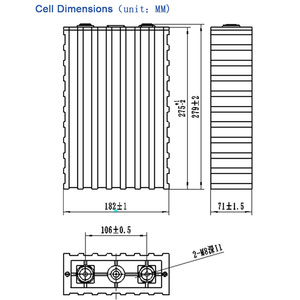 แบตเตอรี่ลิเธียมแบบชาร์จได้สำหรับยานยนต์ EU 3.2V 200Ah CALB 10400 6000 รอบการใช้งาน อายุการใช้งานยาวนาน - Product Image 3