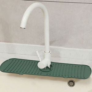 Tapis anti-éclaboussures pour robinet de cuisine en acier inoxydable et cuivre, support de drainage pour éponge, protection de comptoir, écologique - Product Image 3