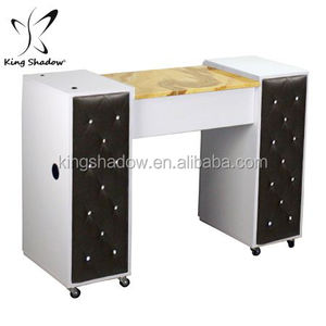 Table de manucure moderne en bois pour salons de beauté avec certification CE/ETL et garantie d'un an - Product Image 2