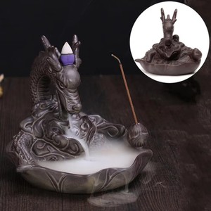 Brûleur <span class=keywords><strong>de</strong></span> bâtonnets d'encens Dragon Home, porte-cônes d'encens en céramique avec 10 cônes gratuits - Product Image 4