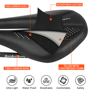 Vente en gros usine Selle de vélo en carbone légère avec ventilation pour VTT - Conception sécurisée OEM - Product Image 6