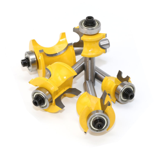 5pcs/set 8mm Shank Tipped Bullnose Wood Router Bit Tungsten Carbide Cove Box Router Bit Woodworking Milling Cutter Cheap Price