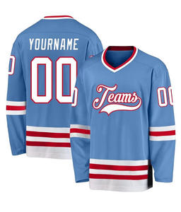 زي هوكي رجالي مخصص بتطريز وطباعة حروف، سريع الجفاف، 100% بوليستر، تصميم كرة زيتوني اللون - Product Image 3