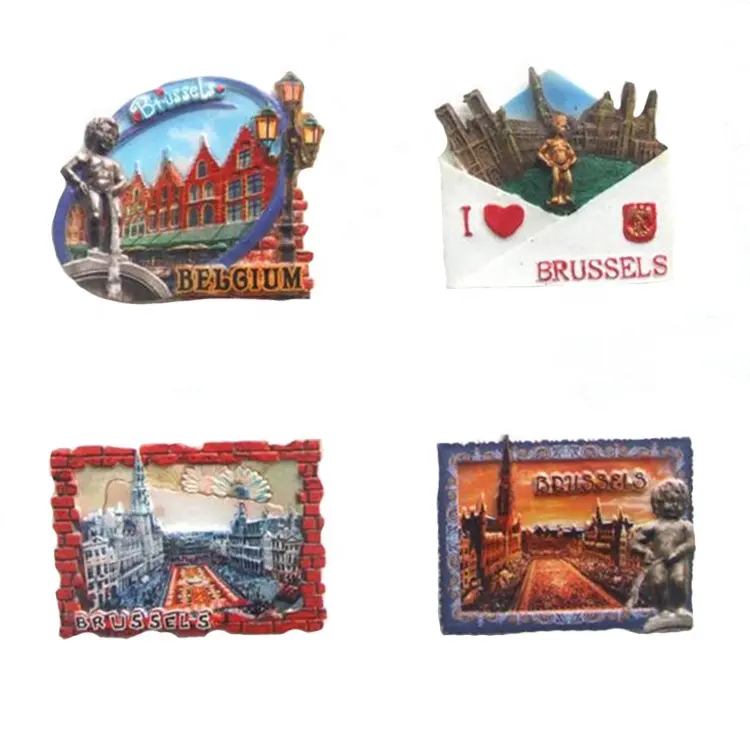 hotsale world city custom resin souvenir fridge magnet