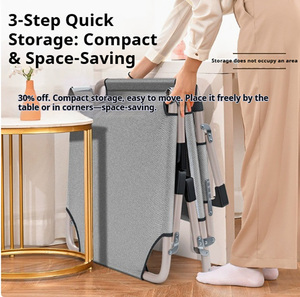 <span class=keywords><strong>Cama</strong></span> de Campaña Plegable y Portátil con Marco Metálico y Material Oxford, Reclinable en 4 Posiciones, para Uso en Exteriores, Campamentos, Parques y Playa - Product Image 4