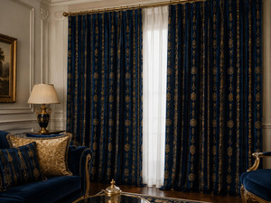 Cortina Decorativa Opaca de Terciopelo Estilo Fornasetti, Panel de Cortina Elegante Estilo Art Nouveau para Sala de Estar y Dormitorio - Product Image 4