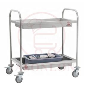 Baja tahan karat 0.8mm tebal LFGB bersertifikat kamar layanan makanan troli untuk Hotel & restoran Penggunaan dapur - Product Image 1
