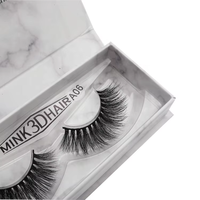 Vente en gros 3D vison faux cils 100% réel pleine bande avec boîte à cils personnalisée Premium vendeurs vison cils