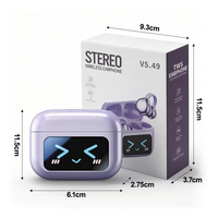 Écouteurs sportifs TWS M100 en gros avec clip d'oreille, étui à écran tactile intelligent, contrôle tactile, stéréo BT V5.4, étui de charge 500 mAh pour femmes