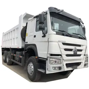 6x4 יורו באיכות גבוהה 2 3 4 משאית אשפה משומשת 40 טון למכירה משאית טופר הוואו