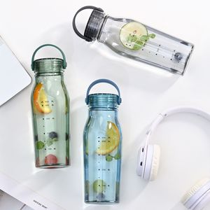 Nouvelle bouteille d'eau en plastique réutilisable sans BPA, personnalisée, 20 oz, anti-fuite, transparente, pour jus, lait, avec poignée, pour les voyages en plein air - Product Image 5