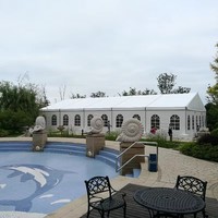 Tente de réception modulaire de luxe en PVC transparent, imperméable, pour mariages, fêtes, festivals et expositions