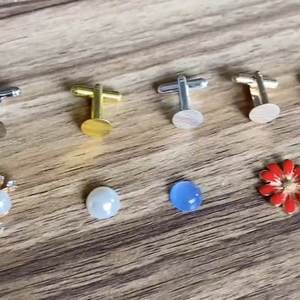 Oro argento ottone rame commercio all'ingrosso personalizzato disco rotondo 10 mm <span class=keywords><strong>gemelli</strong></span> rotondi da uomo <span class=keywords><strong>gemelli</strong></span> vuoti <span class=keywords><strong>per</strong></span> uomo - Product Image 3