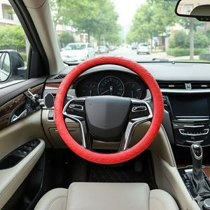 Housse de volant universelle en silicone effet crocodile pour Ford F150 Mercedes Benz VW <span class=keywords><strong>Golf</strong></span> Nissan 38cm, pièces intérieures antidérapantes pour voiture - Product Image 5