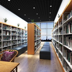 Bibliothèque en métal double face moderne Étagère à livres en acier pour la bibliothèque scolaire et la maison pour les salles de lecture et les chambres à coucher - Product Image 5