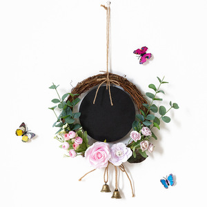 Creative Bois Rotin Petit Tableau Noir Tactile Salon Mur Ornements <span class=keywords><strong>Maternelle</strong></span> Restaurant Décor - Product Image 3