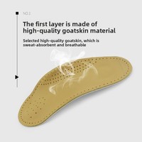 Semelles orthopédiques en peau de mouton véritable, demi-longueur, soutien de la voûte plantaire, absorbant la transpiration, semelles confortables pour soulager la douleur au pied
