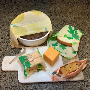 Eco Friendly Custom Private Label 3-Pack Food Grade Reusable Organic Kitchen <strong>Beeswax</strong> Food <strong>Paper</strong> Wraps Set for Keeping Fresh - Product Image 2