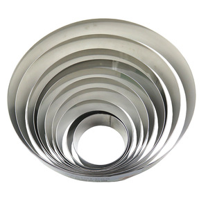 Molde Redondo para Pastel de Acero Inoxidable Homesun de 3 4 5 6 7 8 9 10 11 12 14 Pulgadas, Anillo para Decoración de Pasteles de <span class=keywords><strong>Mousse</strong></span> Tiramisú, Altura de 5 cm - Product Image 1