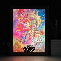 Cadre de peinture lumineux LED personnalisé, lampe de table, boîte à lumière photo 3D, anime, nouveauté, USB, boîte à lumière de peinture à ombre