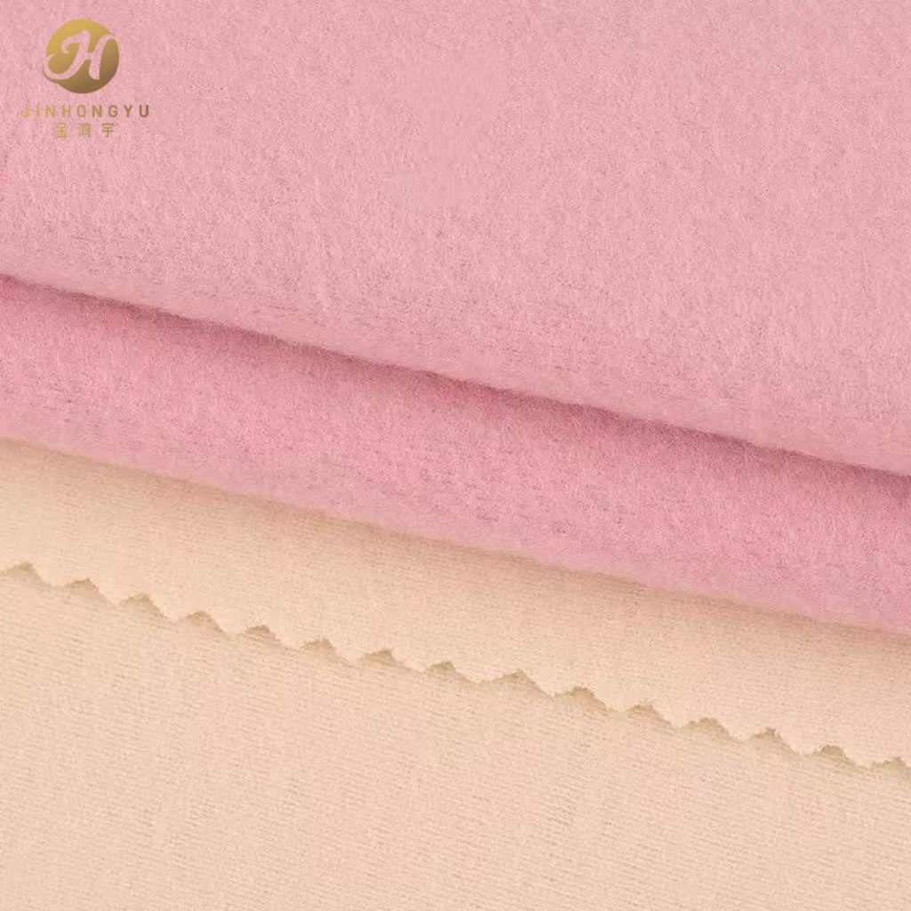 Eco-friendly Soft 260gsm Heavyweight Thermal Fabric Cashmere Feel Viscose Cotton Acrylic Spandex Blend Knit for Garment RTS