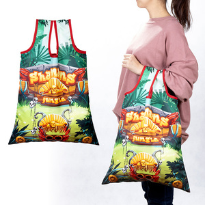 Bolsa de Mano Plegable Personalizada de rPET, Talla L 44x62cm |   Bolsa de Compras de Poliéster Reciclado para Regalos de Marca Sostenible - Product Image 3