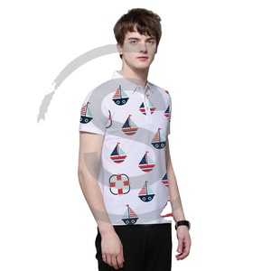 2026 New Design Sublimated Logo Short Sleeve Golf Sport T-shirt Branded 100% Cotton Mens Custom Polo T Shirt - Product Image 1