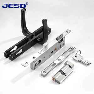 طقم مقبض وقفل باب بمقاس قابل للتخصيص من المصنع، من الفولاذ والألومنيوم طراز 8535، جسم قفل غاطس، مناسب لأبواب PVC و UPVC - Product Image 4