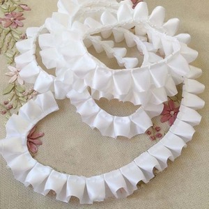25mm Diy Vestuário Acessórios Costura Lace <span class=keywords><strong>Ribbon</strong></span> Plissado Craft Dress Border Sleeve Collar Cuff Textile Edge Ruffle <span class=keywords><strong>Ribbon</strong></span> Trims - Product Image 4