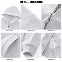 Sweat à capuche style montagne pour homme, 355 g/m², double fermeture éclair, streetwear Gorpcore, veste thermique en polaire pour l'extérieur, logo personnalisé