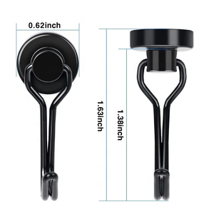 OEM Customized Stainless Steel Aluminum Iron 30lbs+Heavy Duty Strong Black Neodymium <strong>Magnet</strong> Hook for Kitchen - Product Image 2