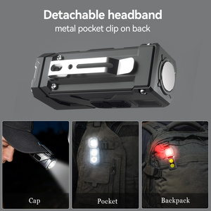 ไฟฉายคาดศีรษะ LED กันน้ำแบบชาร์จไฟได้ 700 ลูเมน พร้อมเซ็นเซอร์ตรวจจับความเคลื่อนไหว COB หมุนได้ 180 องศา สำหรับตั้งแคมป์ เดินป่า ตกปลา วิ่ง - Product Image 4