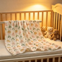 Nouvelle arrivée, couverture en coton mousseline arc-en-ciel céleste tricotée, couverture pour bébé, literie pour chambre d'enfant, cadeau de naissance, quatre saisons, écologique