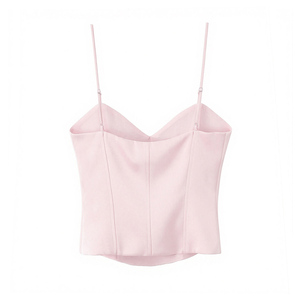 SHENZHU - Blusas de <span class=keywords><strong>Tirantes</strong></span> para <span class=keywords><strong>Mujer</strong></span>, Estilo Corsé, Satinadas, Cortas, Vintage, Sexys, con Espalda Descubierta, Chic, Verano 2026 - Product Image 3
