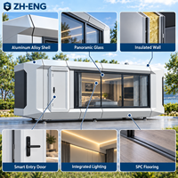 Cabine modulaire de conception européenne W6 avec fenêtre panoramique, maison-capsule pour les stations balnéaires et les villas d'hôtes