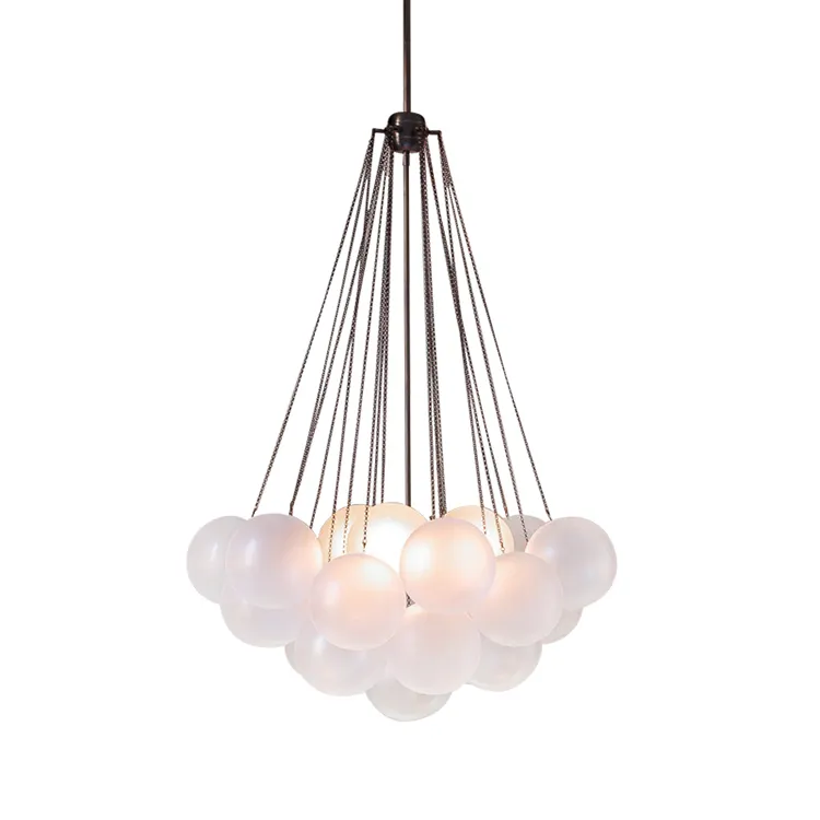 Modern Glass Balls LED Pendant Chandelier Light For Living Dining Study Room Home Deco Hanging Chandelier Lamp Fixture