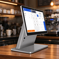 Terminal POS Layar Ganda 15.6 10.1 Inci Sentuh Kapasitif Android RK3568 CPU Kamera Monokuler Scanner USB3.0 RJ45 VGA Wi Fi 6