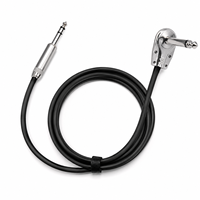 Câble de guitare 6,35 mm (1/4 pouce) TS droit vers coudé pour instruments : Guitare électrique, basse, amplificateur et pédale d'effets