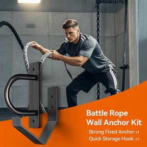 Soporte de Pared para Cuerdas de Gimnasio, Kit de Gancho para Organización y Almacenamiento de Cuerdas de Entrenamiento, Soporte de Pared para Cuerdas de Fitness - Product Image 5